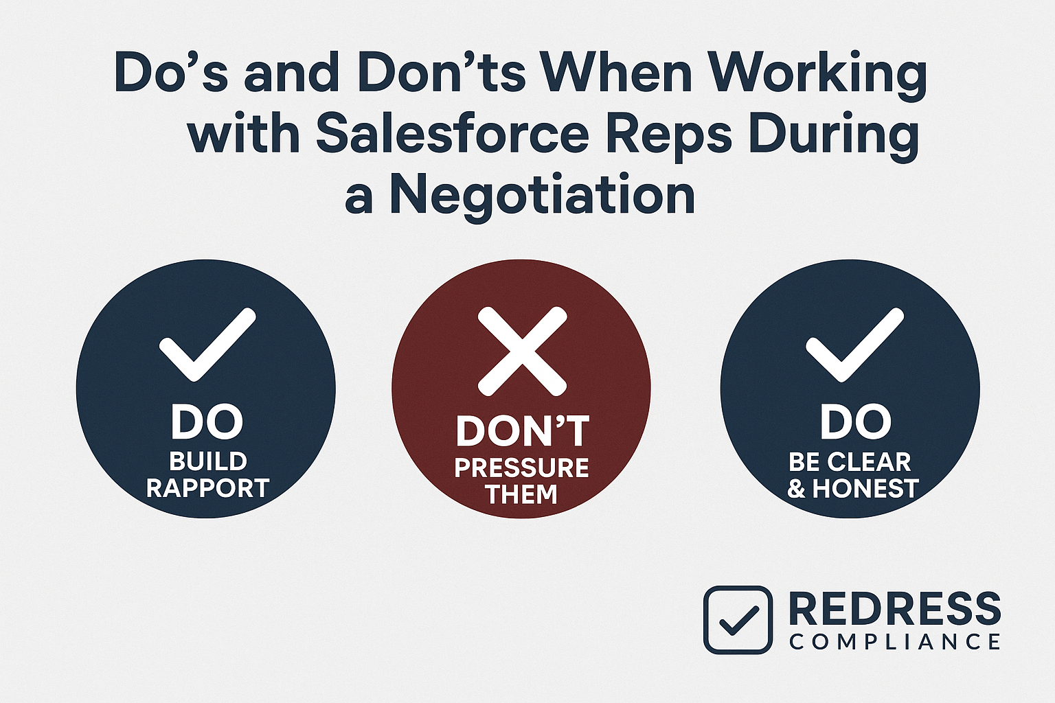 Do’s and Don’ts When Working with Salesforce Reps During a Negotiation