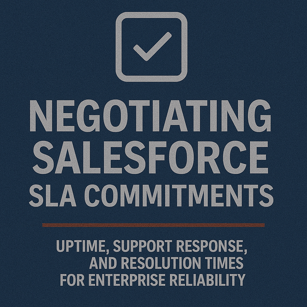 Negotiating Salesforce SLA Commitments Uptime, Support Response, and Resolution Times for Enterprise Reliability