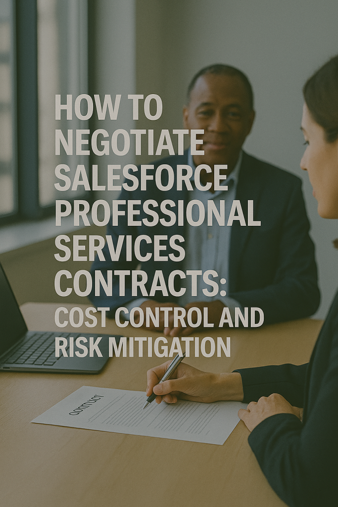 How to Negotiate Salesforce Professional Services Contracts Cost Control and Risk Mitigation