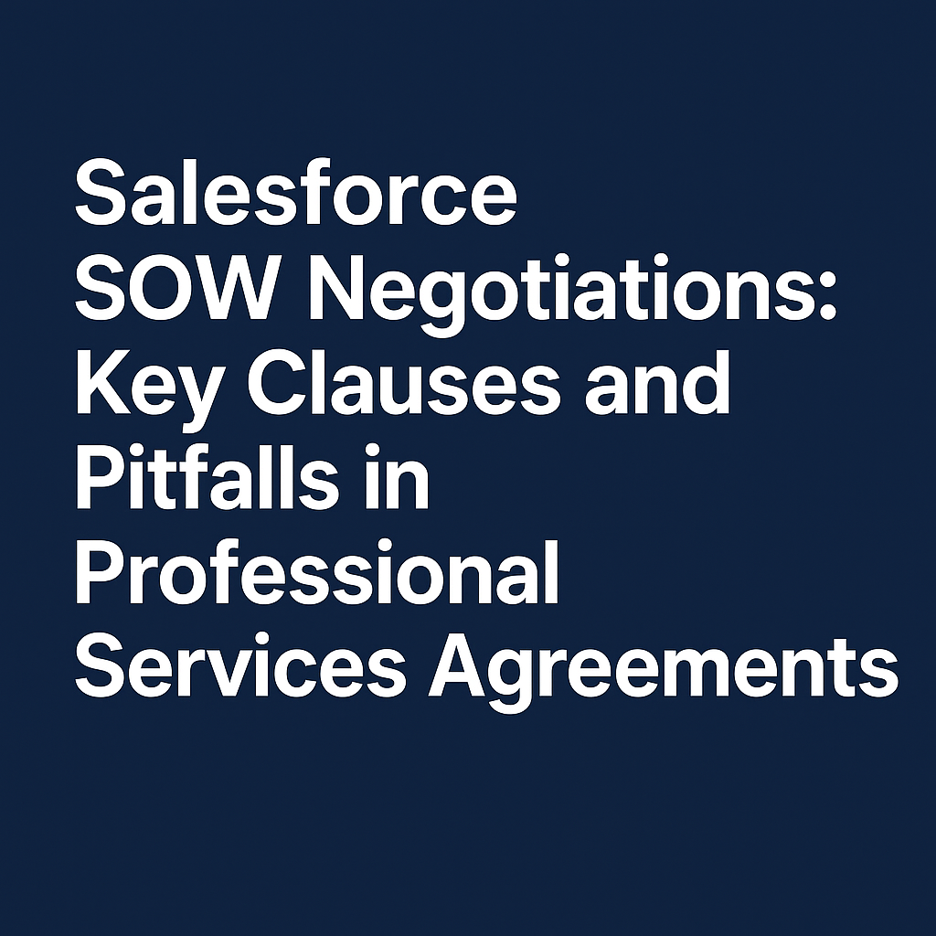 Salesforce SOW Negotiations Key Clauses and Pitfalls in Professional Services Agreements