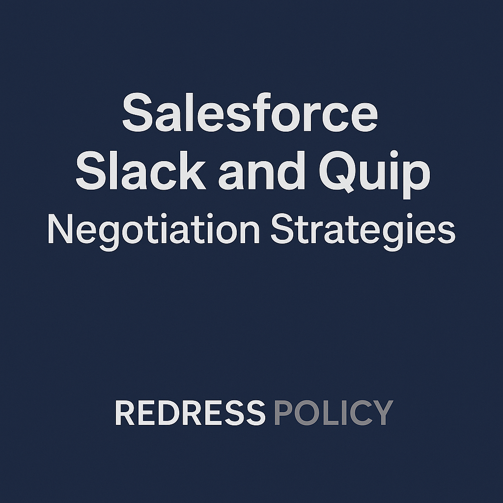 Salesforce Slack and Quip Negotiation
